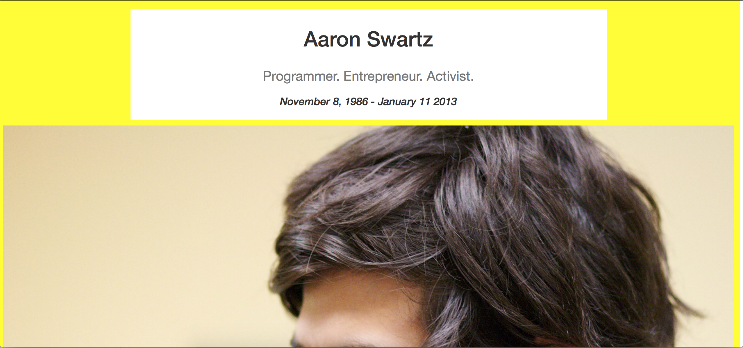 Aaron Swartz Tribute